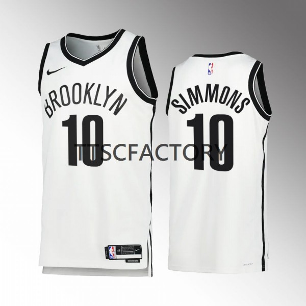 Brooklyn Nets Trikot Ben Simmons 10 Nike 2022-23 Association Edition Weiß Swingman - Herren Brooklyn Nets Trikot Ben Simmons 10 Nike 2022-23 Association Edition Weiß Swingman - Herren